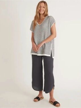 Marine Layer Bay Knit Cover Up Black and White Stripe - Sz XS/S